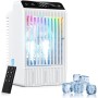 Aire Acondicionado Portatil con Pantalla, Climatizador Evaporativo 4 EN1 De 1000 Ml Tanque, con Mando, Mini Enfriador de Aire