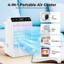 Aire Acondicionado Portatil con Pantalla, Climatizador Evaporativo 4 EN1 De 1000 Ml Tanque, con Mando, Mini Enfriador de Aire