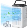 Aire acondicionado portátil, 4 velocidades y 2 modos de niebla, enfriador de aire evaporativo, oscilación de 90°, temporizador