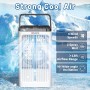 Aire acondicionado portátil, 4 velocidades y 2 modos de niebla, enfriador de aire evaporativo, oscilación de 90°, temporizador