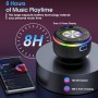 Altavoz Bluetooth Ducha 5.3, IP7 Impermeable Altavoz Ducha con Ventosa Fuerte Luces RGB, Altavoces Inalámbrico Portátil con 8H