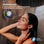 Altavoz Bluetooth Ducha 5.3, IP7 Impermeable Altavoz Ducha con Ventosa Fuerte Luces RGB, Altavoces Inalámbrico Portátil con 8H