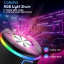 Altavoz Bluetooth Ducha 5.3, IP7 Impermeable Altavoz Ducha con Ventosa Fuerte Luces RGB, Altavoces Inalámbrico Portátil con 8H