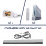 Barra de Sensores para Wii, Wii U y PC, Sensor Infrarrojos con Conexión USB, Barra Sensora para Soporte Adhesivo, Cable Largo 2