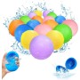 Globos de Agua Reutilizables, 6 Piezas Bolas de Agua Recargables Autosellante de Llenado Rápido para Niños y Adultos, Juguetes