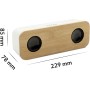 Metronic Mooov 477351 - Altavoz Bluetooth Madera de bambú portátil, Sonido Potente, inalámbrico sin Cable, Sonido estéreo 10W