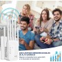 Repetidor WiFi,Amplificador señal WiFi Potente,6 Antenas,2 Puertos LAN,Extensor WiFi para el Hogar y la Oficina,Fácil de