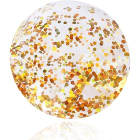 YEAMLTE Pelota Inflable, 20 IN Pelotas de Juego con Lentejuelas, Transparente Pelota de Playa Hinchable, Lentejuelas Bola