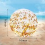 YEAMLTE Pelota Inflable, 20 IN Pelotas de Juego con Lentejuelas, Transparente Pelota de Playa Hinchable, Lentejuelas Bola
