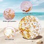 YEAMLTE Pelota Inflable, 20 IN Pelotas de Juego con Lentejuelas, Transparente Pelota de Playa Hinchable, Lentejuelas Bola