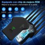 Repetidor WiFi,Amplificador señal WiFi Potente 6 Antenas,2 Puertos LAN,Extensor WiFi para Cobertura de hasta