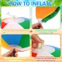 HTTDSLF 2 Piezas Pelota Hinchable Juguetes Inflables Pelota de PlayaEn Colores de Verano, PPelota de Playa Hinchable Beach,