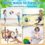 HTTDSLF 2 Piezas Pelota Hinchable Juguetes Inflables Pelota de PlayaEn Colores de Verano, PPelota de Playa Hinchable Beach,