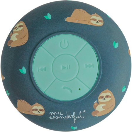 WONDEE Mr Wonderful Altavoz Ducha Bluetooth Ventosa con IPX4 Impermeable, Altavoz para Ducha Sonido Estéreo 360° y 4 Horas de