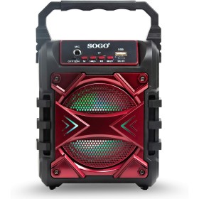SOGO Mini Altavoz PORTÁTIL Bluetooth SS-8462 (Rojo)