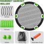 Juego de Roundnet Completo con 2 Pelotas, Bomba de Aire, Redes, Cuerda de Tensión y Bolsa de Transporte | Portátil para Playa,