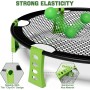 Juego de Roundnet Completo con 2 Pelotas, Bomba de Aire, Redes, Cuerda de Tensión y Bolsa de Transporte | Portátil para Playa,
