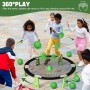 Juego de Roundnet Completo con 2 Pelotas, Bomba de Aire, Redes, Cuerda de Tensión y Bolsa de Transporte | Portátil para Playa,