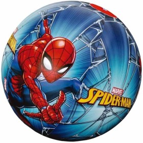BESTWAY 98002 - Pelota de Playa Hinchable Spiderman 51 cm Azul y Roja con Válvula de Seguridad para un Inflado Sencillo Para