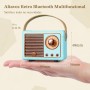 PRUNUS J-999 Mini Altavoz Bluetooth con Radio FM, Radio Vintage Retro con Bateria Recargable, Soporte TF Card/AUX/USB, Bluetooth
