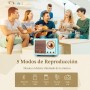 PRUNUS J-999 Mini Altavoz Bluetooth con Radio FM, Radio Vintage Retro con Bateria Recargable, Soporte TF Card/AUX/USB, Bluetooth
