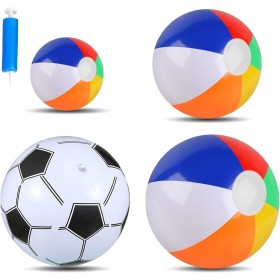 4 piezas bola de agua inflable 16cm, 30cm, 35cm, 36cm inflable pelotas de playa pelotas de playa piscina juguetes pelotas de
