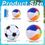 4 piezas bola de agua inflable 16cm, 30cm, 35cm, 36cm inflable pelotas de playa pelotas de playa piscina juguetes pelotas de
