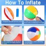 4 piezas bola de agua inflable 16cm, 30cm, 35cm, 36cm inflable pelotas de playa pelotas de playa piscina juguetes pelotas de