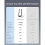 BrosTrend 1800Mbps Antena WiFi USB para PC, Adaptador USB WiFi 6 Largo Alcance Doble Banda 5GHz(1201Mbps) y 2.4GHz(574Mbps)