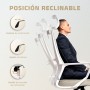 JUPPLIES Silla Escritorio Ergonomica - Silla Oficina Ajustable y Reclinable con Soporte Lumbar, Reposacabezas Ajustable, Malla