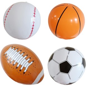 Gukasxi 4 pelotas de playa inflables de 40 cm, para piscina, playa o como decoración en diámetro