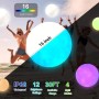Pelota de Playa Inflable Impermeable con Luz Led,Bola Brillante con Mando a Distancia, Juguete de Piscina, Juego de Fiesta en La