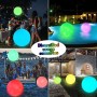 Pelota de Playa Inflable Impermeable con Luz Led,Bola Brillante con Mando a Distancia, Juguete de Piscina, Juego de Fiesta en La