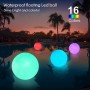 Pelota de Playa Inflable Impermeable con Luz Led,Bola Brillante con Mando a Distancia, Juguete de Piscina, Juego de Fiesta en La