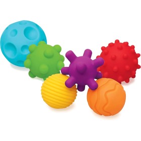 Infantino Textured Multi Ball - pelotas con texturas para la exploración sensorial y despertar su interés, a partir de los 6