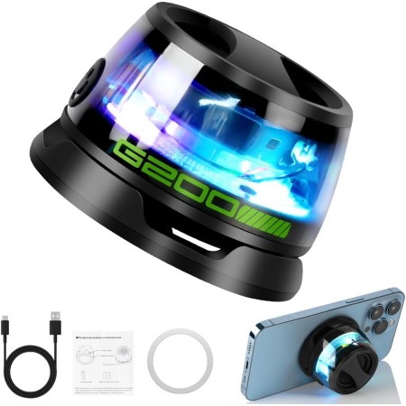 vsshe G200 Altavoz Bluetooth magnético, Altavoz Bluetooth portátil con luz de Color Multicolor RGB, Soporte para teléfono, para