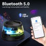 vsshe G200 Altavoz Bluetooth magnético, Altavoz Bluetooth portátil con luz de Color Multicolor RGB, Soporte para teléfono, para