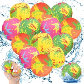 12 PCS Bolas de Felpa de Agua para Exteriores, Juego Bolas Agua, Pelotas De Agua Reutilizables, Bolas Reutilizables, para Niños