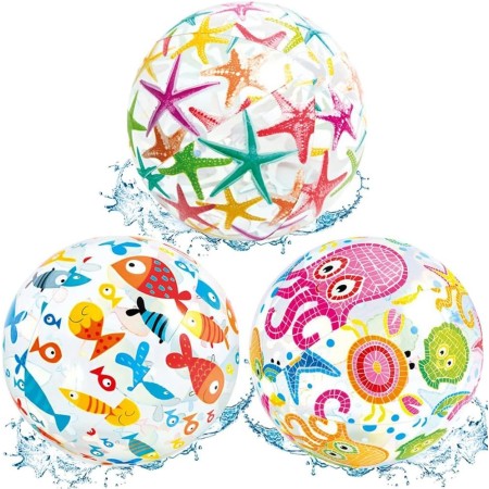 SUNSK Pelota de Playa Inflable Pelota de Piscina Niños Pelota de Playa Oceano Juguete para Verano Piscina Fiestas 3 Piezas