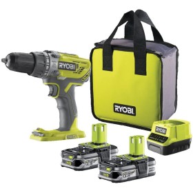 RYOBI Taladro Percutor Atornillador Inalámbrico 18V ONE+ con 2 Baterías 1.5Ah, Cargador y Bolsa - 2 Velocidades