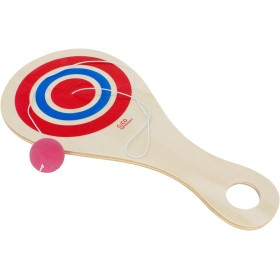 GICO - Juego de Pelotas de Remo de Madera Natural, Diversión de Ocio para Jardín y Playa