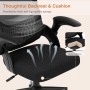 naspaluro Silla Oficina Ergonómica con Soporte Lumbar, Silla de Escritorio de Respaldo con Reposacabezas y Altura Ajustables,