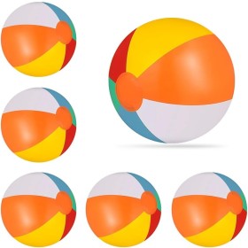 Riisoyu Pelota de Playa, 6 Pelota de Playa Inflable de 30 cm Pelotas de Playa Inflable de Colores para La Piscina Fiestas de