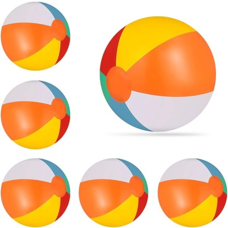 Riisoyu Pelota de Playa, 6 Pelota de Playa Inflable de 30 cm Pelotas de Playa Inflable de Colores para La Piscina Fiestas de