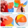 Riisoyu Pelota de Playa, 6 Pelota de Playa Inflable de 30 cm Pelotas de Playa Inflable de Colores para La Piscina Fiestas de