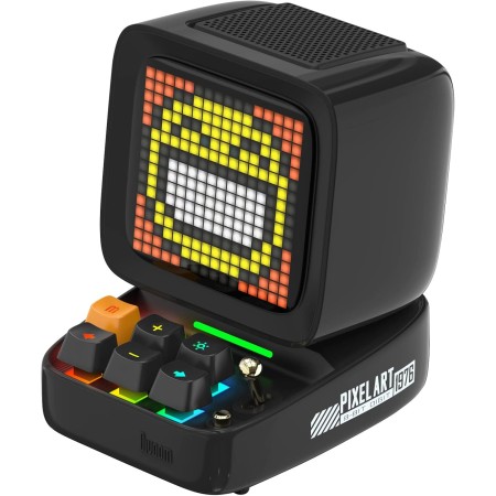 Divoom Ditoo Altavoz Bluetooth Portátil con Pantalla De Píxeles Retro, Control De App De Teléfono Inteligente/Teclado Mecánico