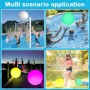 mizikuu Luz de Bañera, Pelota Gigante Hinchable LED IP68 Impermeable Luz Flotante Piscina Juguetes Inflables de Bola de Playa