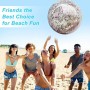 QEDBOJE Pelotas de Playa Hinchables (2 unidades), Gigantes de Agua con Purpurina, Juegos Acuáticos, Válvula de Seguridad para