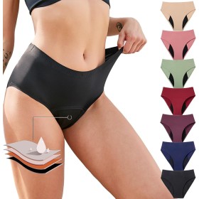 riou Bikini Menstrual Mujer Baño Traje de Baño Reductores Braguita de Color Sólido Deportivo Verano Menstrual Arena Surf Bañador