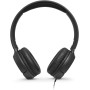 JBL Tune 500 Auriculares supraaurales de cable y control remoto de un solo botón, micrófono incluido, asistente de voz, blanco
